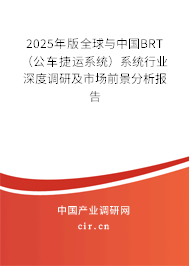 2025年版全球與中國BRT（公車捷運系統(tǒng)）系統(tǒng)行業(yè)深度調(diào)研及市場前景分析報告