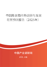 中國集裝箱市場調(diào)研與發(fā)展前景預(yù)測報(bào)告（2025年）