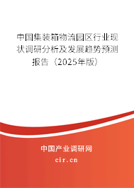 中國集裝箱物流園區(qū)行業(yè)現(xiàn)狀調(diào)研分析及發(fā)展趨勢預(yù)測報告（2025年版）
