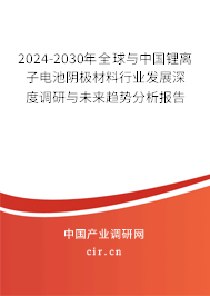 2024-2030年全球與中國鋰離子電池陰極材料行業(yè)發(fā)展深度調(diào)研與未來趨勢分析報(bào)告