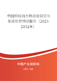 中國照相機市場調(diào)查研究與發(fā)展前景預(yù)測報告（2025-2031年）