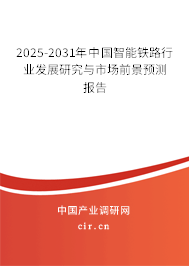 2024-2030年中國智能鐵路行業(yè)發(fā)展研究與市場前景預(yù)測報告