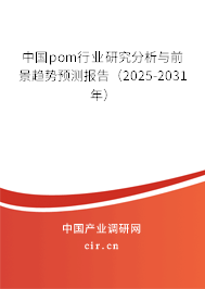 中國pom行業(yè)研究分析與前景趨勢預(yù)測報告（2025-2031年）