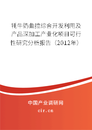 牦牛奶曲拉綜合開發(fā)利用及產(chǎn)品深加工產(chǎn)業(yè)化項目可行性研究分析報告（2012年）