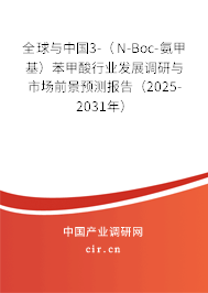 全球與中國3-（N-Boc-氨甲基）苯甲酸行業(yè)發(fā)展調(diào)研與市場前景預(yù)測報告（2025-2031年）
