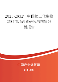 2025-2031年中國(guó)第三代生物燃料市場(chǎng)調(diào)查研究與前景分析報(bào)告
