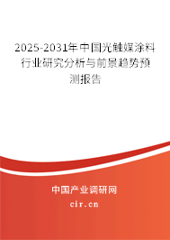 2025-2031年中國光觸媒涂料行業(yè)研究分析與前景趨勢預測報告