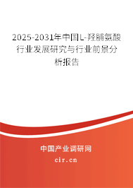 2025-2031年中國L-羥脯氨酸行業(yè)發(fā)展研究與行業(yè)前景分析報告