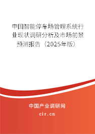 中國智能停車場管理系統(tǒng)行業(yè)現(xiàn)狀調(diào)研分析及市場前景預(yù)測報(bào)告（2024年版）